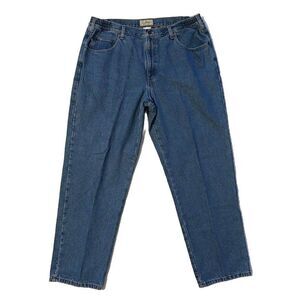 L.L.Bean Comfort Waist Jeans Mens 40x32 Blue Relaxed Fit Lined Actual 37x30